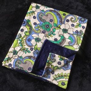Beautiful floral print Minky baby blanket